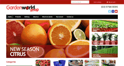 Desktop Screenshot of gardenworldshop.com.au