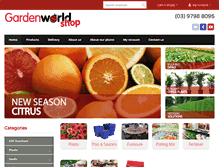 Tablet Screenshot of gardenworldshop.com.au